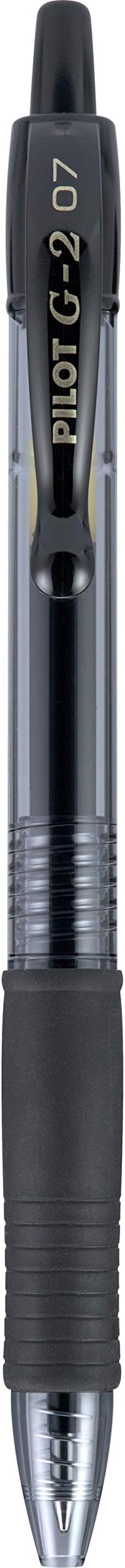 PILOT G2 Premium Refillable & Retractable Rolling Ball Gel Pens, Fine Point, Black Ink, Single Pen (31026)