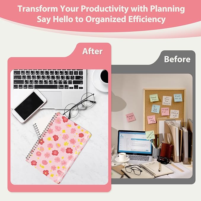 2026 Planner, Weekly and Monthly Calendar Academic Planner, Jan 2026 - Dec 2026, Planning Agenda Book for Desk Accessories and School Supplies - A5 (6.3'' x 8.5'')