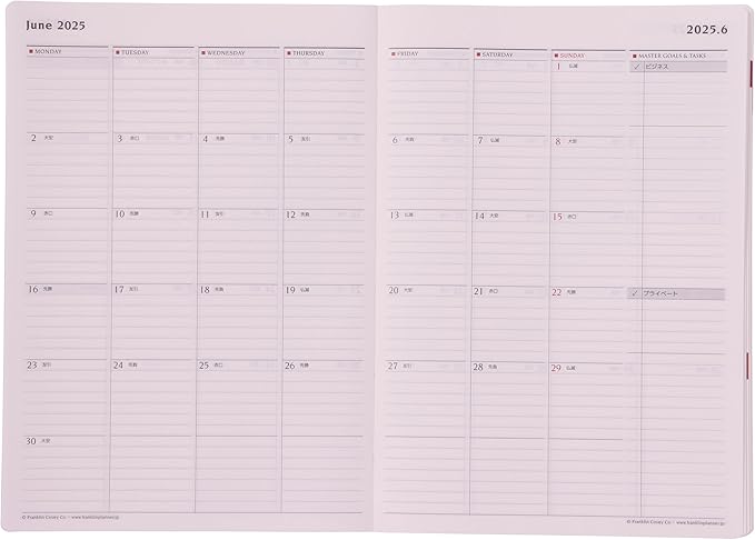 A5 Franklin Planner Organizer One Page Per Day Metallic Begins January 2025, Black Gold 86304