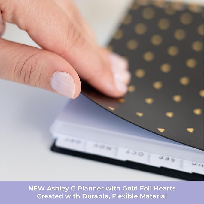 Blue Sky Ashley G 2026 Weekly and Monthly Planner Calendar, January 2026 - December 2026, 8.5" x 11", Flexible Cover, Durable Twin Wire Binding, Laminated Tabs, Pocket & Stickers, Sweetheart Black