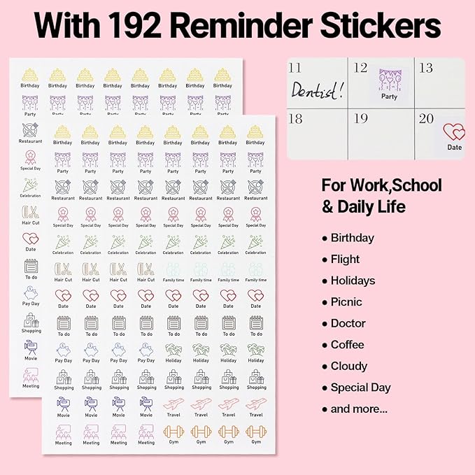 MultiBey Small Desk Calendar 2025-2026, Small 6.5"x6.5" Standing Flip Calendar for Desk, July 2025-Dec 2026, 18-Month Desktop Planner Year Monthly Calendars with To-Do Lists & Stickers (Rose)