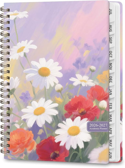 Planner 2026-2027, Weekly and Monthly Academic Planner, July 2026 - June 2027, Hardcover Calendar Agenda Book for School Year Planning, School Supplies for Teacher and Student, A5(6.3'' x 8.5'')