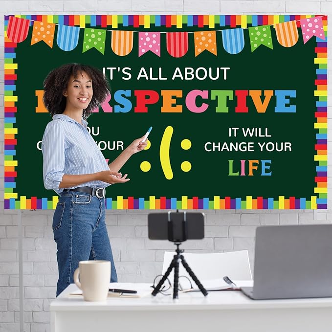 Inspirational Bulletin Board Motivational Classroom Decor Positive Cutouts Inspirational Classroom Bulletin Board Decorations Growth Mindset Paper Cutouts for Back to School Chalkboard Decoration