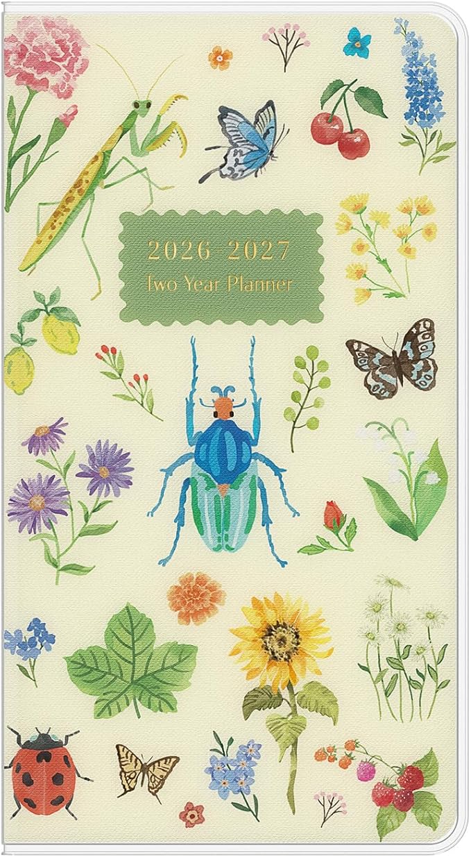 Pocket Calendar 2026-2027, Jotsome 2 Year Monthly Planner from Now to December 2027, 3.5"x6.4", Small Pocket Planner with PVC Cover for Purse, Wildwood