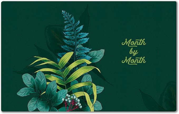 High Note 2027 Monthly Planner, 17-Month Planner: August 2026 – December 2027, 7.75" x 9.75", Greenery with Flexible Cover, Gold Foil, Project & Goal Planning Pages
