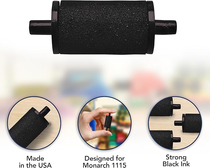 Perco Ink Roll for Monarch 1115 Price and Date Guns - Pack of 4 Replacement Inkers for Monarch 1115 Labelers - Easy to Load, Premium, Clear & Bold Prints - Made in USA