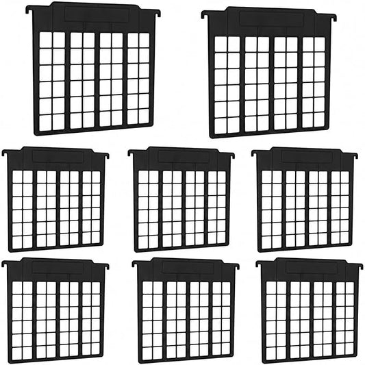 party greeting 8 Pack File and Folder Dividers 9x11.4 Inches Plastic Hanging Filing Cabinet Dividers Organizers Insertable File Separators Supplies for Office Drawer Organization (Black)