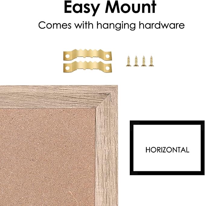Monthly Calendar Dry Erase White Board & Cork Bulletin Board，13" x 17" Light Brown Wood Frame，Magnetic Surface Whiteboard.Perfect for Organizing Your Space.Whiteboard+Cork-3343B-QZ