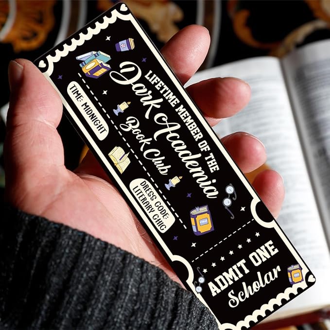 Vintage Ticket Bookmarks Gifts Set, 100 PCS Aesthetic Book Club Theme Paper Bookmarks Double Sided Matte Laminated Reading Gifts for Book Lovers Women Men Readers