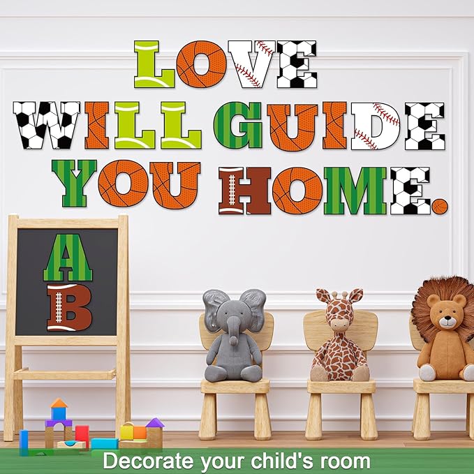 150 PCS Large 6" Bulletin Board Letters Set, Sports Party Football Soccer Classroom Alphabet Cutout Letter for Bulletin Board Display School, A Great Helper to Inspire Students' Learning Interest