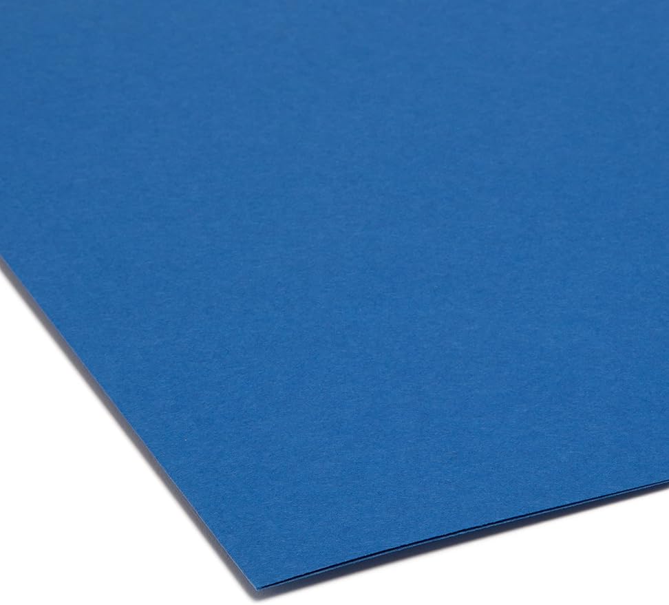 Smead Colored File Folder, 1/3-Cut Tab, Letter Size, Navy, 100 per Box (13193) (Pack of 2)