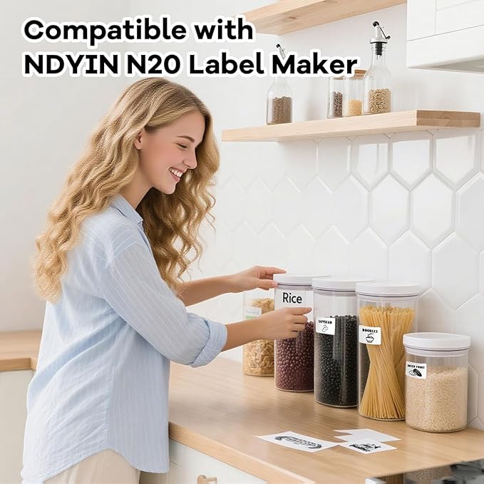Thermal Labels for N20 Label Maker,1.57"x1.18"(40x30mm), 230 Labels/Roll, for Barcode, Address, Mailing, Logo, Business, Name Tag, 3 Rolls