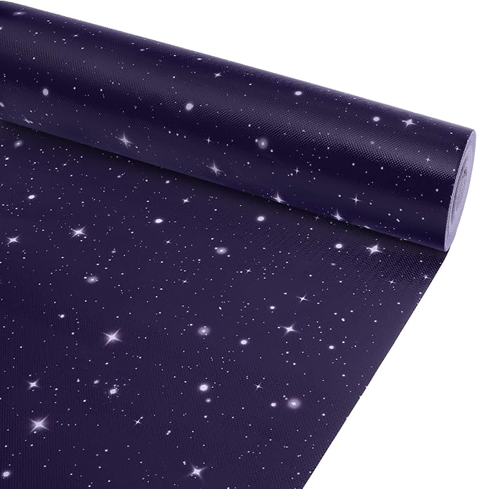 Outer Space Bulletin Board Roll Reusable Waterproof Erasable Night Sky Non-Woven Fabric Bulletin Board Fade Resistant Wrinkle Resistant Galaxy Planet Poster for Classroom Decor Wrap Craft 15.5" x40ft