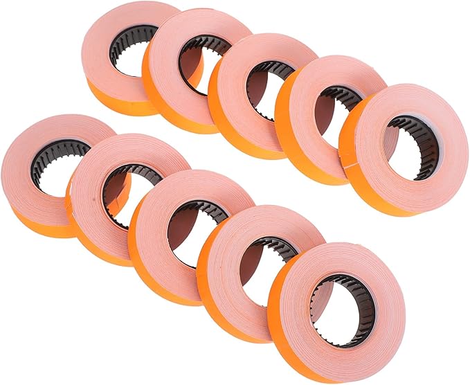 DOITOOL 10rolls Price Tag Paper Compatible Labeler Parts Supplies Sticker Labels