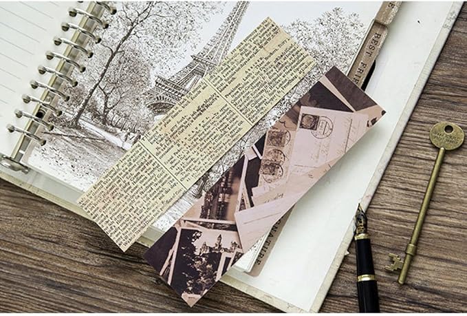 Vintage Style Bookmarks for Women Men, 30PCS (Retro Collection)