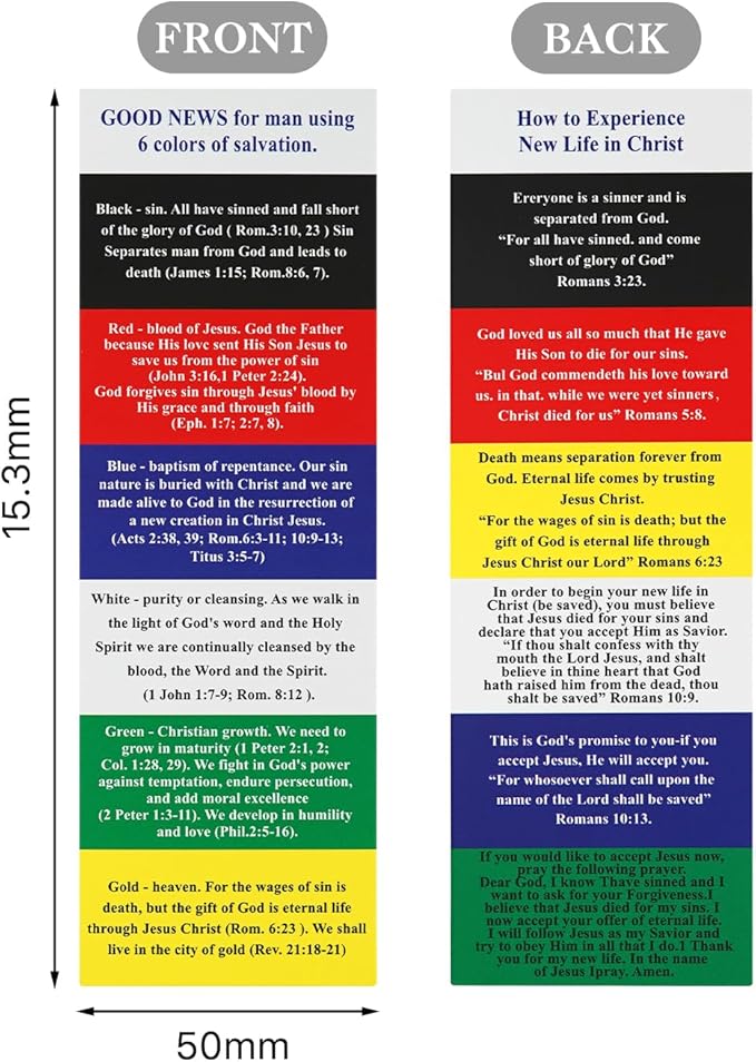 200 Pcs Plan of Salvation Bookmarks-(How to Experience)-Inspirational Prayer Book Marks-Religious Bookmarks - Church Supplies