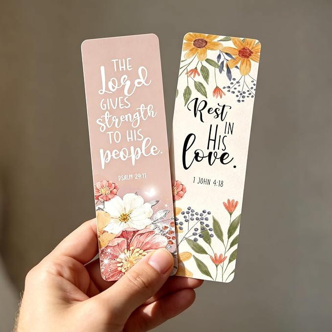 120 Pcs Bible Bookmarks Bulk, Christian Vintage Floral Book Marks for Women with Scripture Verses, Inspirational Religious Page Markers for Church Bible Study Easter Mothers Day Graduation Gifts
