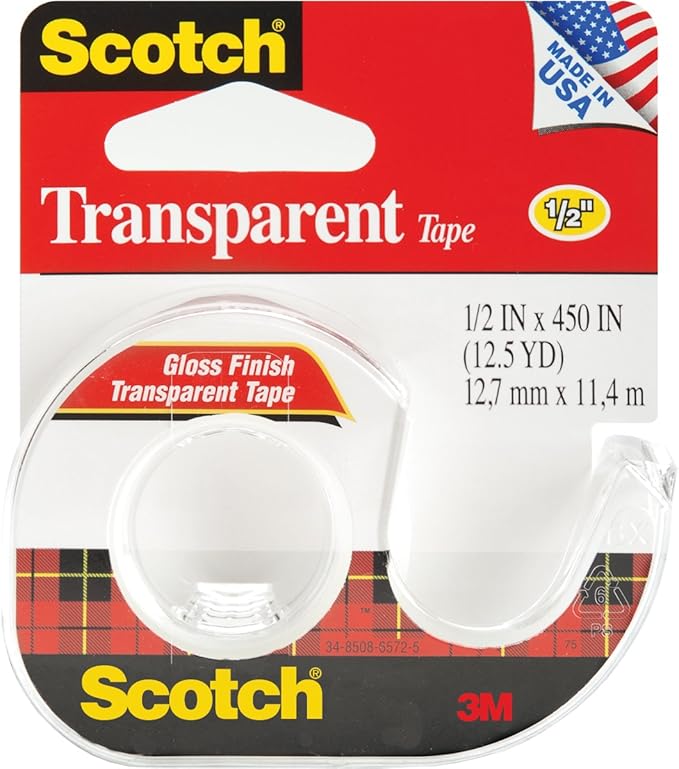3M 144 1/2" x 500" Scotch® Transparent Tape