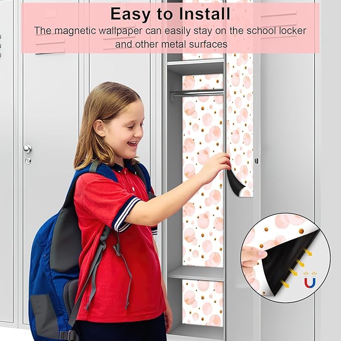 20 Pcs Locker Accessories, Locker Organizer with Shelf Magnetic Wallpaper Mirror Pen Holder Rug Whiteboard Dry Erase Marker Pink Flower Magnets Hooks for Office Back to School Supplies