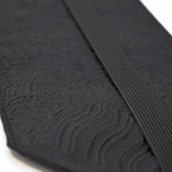 BLBMH A5 Journal Cover | Non-Stretch Fabric Notebook Sleeve with Bookmark, Handmade 5.5x8.3 Washable Privacy Protector for Paperback Bible, Gift for Women - Chinese Black