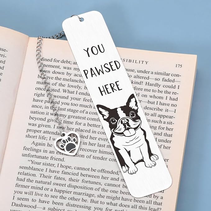 Dog Mom Gifts for Women, Boston Terrier Gifts, Vet Tech Veterinary, Dog Lovers for Women, Book Club Themed for Readers Book Lovers Men, Bookish Dad Christmas