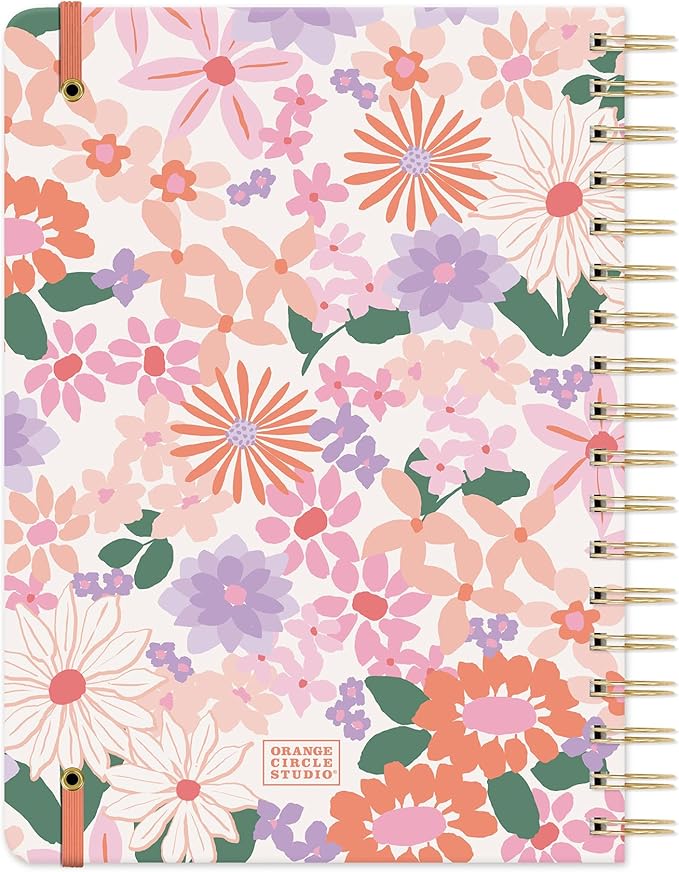 Orange Circle Studio 2026 Planner, Secret Garden, Tri-Tab, Triple-Section, August 2025 to December 2026, 9.76" x 8", Weekly Monthly Calendar, 96 Full Color Stickers & Note Pages