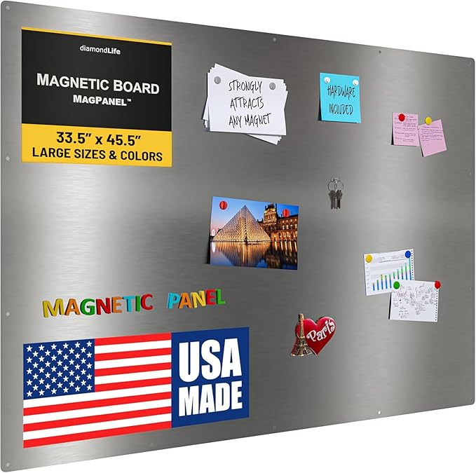 33.5�x45.5� - Magnetic Board - Memo & Vision Boards for Home, Office, and Classroom - Magnet-Board for Kids - Pre-drilled Mounting Screws Included