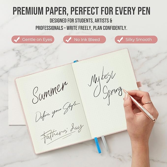 Planner 2026-2027 Weekly & Monthly Planner with Hourly Time Slots, 18 Month Academic Calendar July 2026 – Dec 2027, Vertical Layout, Monthly Tabs, Textured Fabric Hardcover, Pink