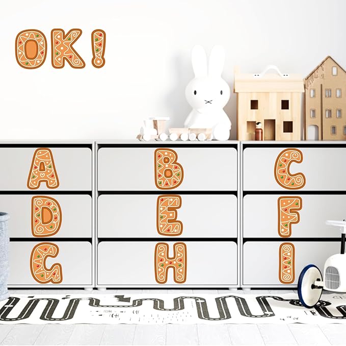 150 PCS Large 6" Bulletin Board Letters Set, Gingerbread Classroom Alphabet Cutout Letter for Christmas Bulletin Board Display Home School, A Great Helper to Inspire Students' Learning Interest