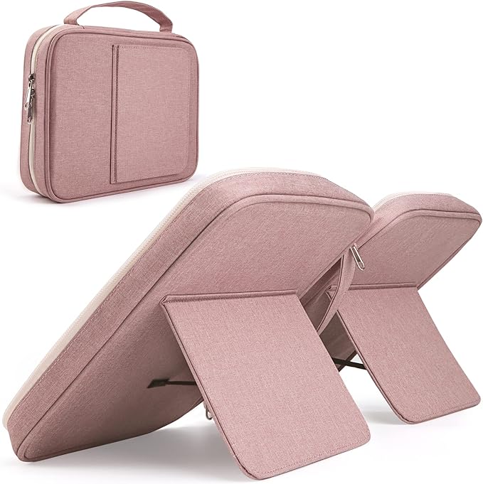 Bible Covers for Men & Women, Bible Case Carrying Church Bag with Book Stand, Bible Bag with Handle, Zipper and Multi-Pockets for Scripture Study Bible Protector