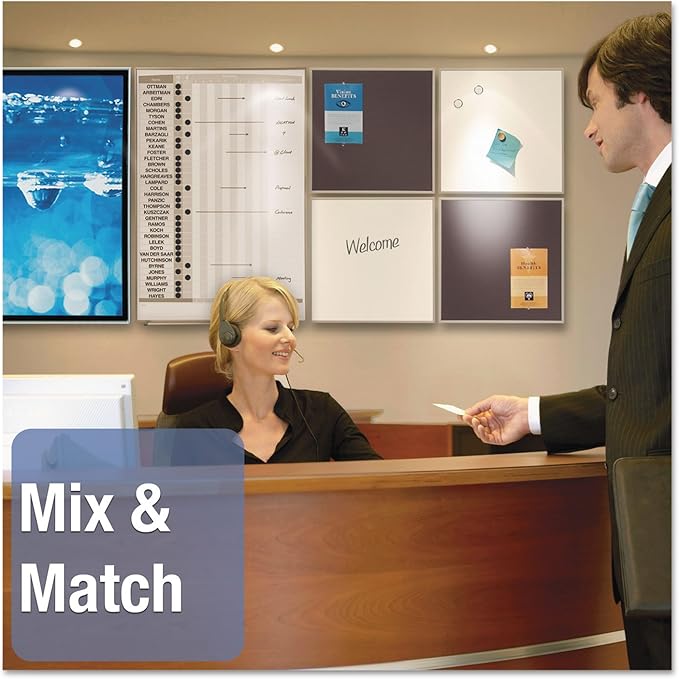 Quartet In and Out Dry Erase Magnetic Board 23"W x 34"H, In & Out Personnel Matrix for 36 Names, Silver Frame (33705)