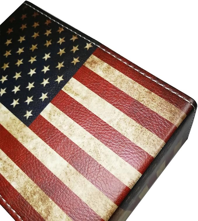 DreamsEden Pen Holder, Vintage American Flag Pencil Cup Desktop Pen Organizer for Desk Office Home Patriotic Decor