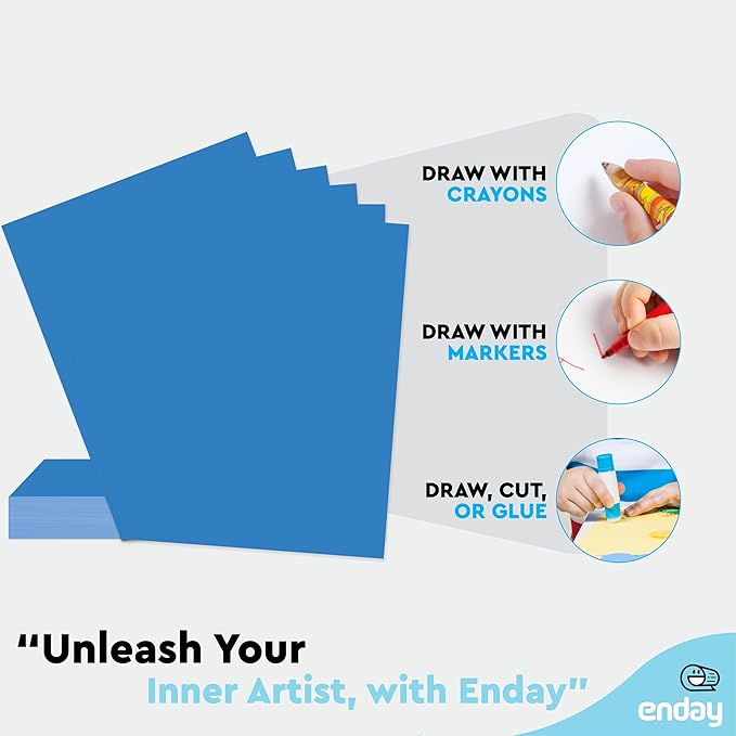 Emraw Poster Board Lightweight Craft Backing Boards for Presentations Office Sign Blank Painting Board Smooth Surface Poster Sheets for School Pack of 5 (Dark Blue)