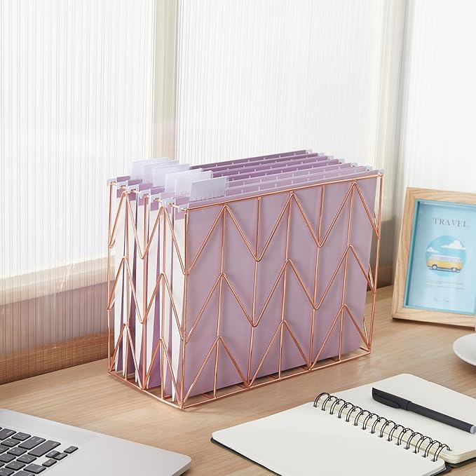Y YOMA 36 Pack Gradient Hanging File Folders Letter Size Decorative Hanging Folder Pretty File Folder Organizer for Filing Cabinet Office Home with 1/5-Cut Adjustable Tabs, Dusty Violet