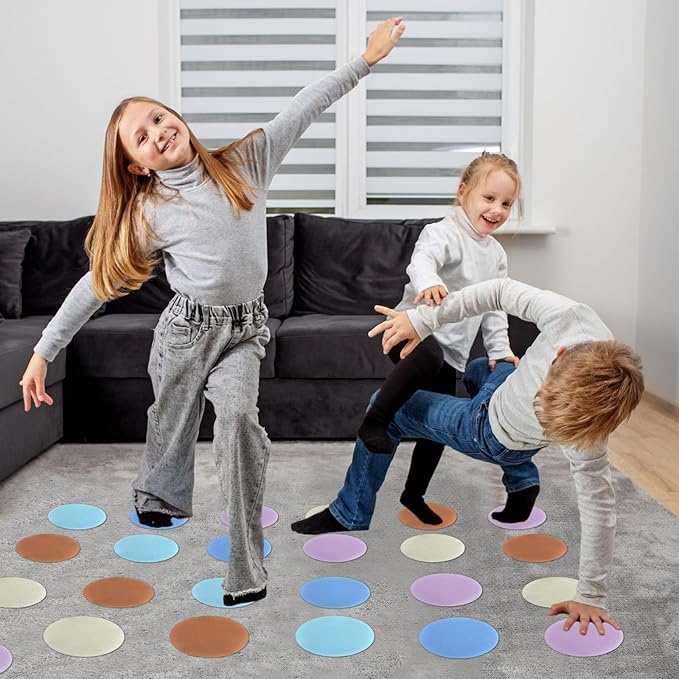 50 pcs Spot Markers Carpet Floor Spots Markers 5 Colors (Includes Pastel) for Classroom Decoration, for Flexible Carpet Dots for School Supplies for Elementary School Teacher
