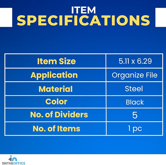 1InTheOffice 5 Compartment Wire Mesh Accessory Holder, Mesh Desk Organizer, Organizer for Desk, Matte Black, 1 Pack
