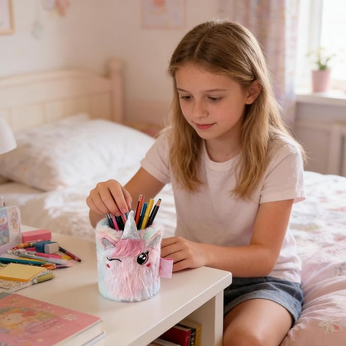 Cute Pen Container Holder Desk Decoration Stocking Stuffers Creative Multi-Functional Pen/pencil Holder Desk Organizer Accessory Makeup Storage Office Home Art Supply