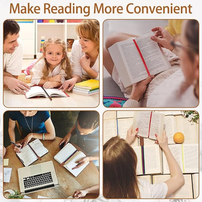 9 Pcs Bible Bookmark, Colorful Ribbon Bookmark, Artificial Leather Bible Ribbons Bookmarks, Page Markers with 5 Ribbons Colors for Books Novel Bible, Reading Lovers Students Teachers, Christmas Gift