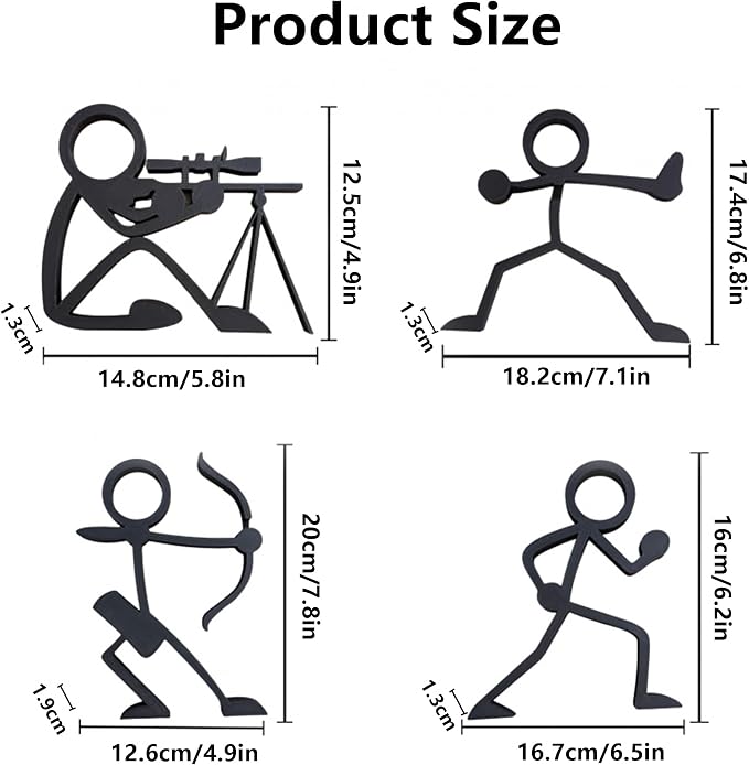 3D Printed Humanoid Pose Pencil Holder, Creative Pencil Stand Desk Organizer, Fun Cute Office Decor for Home School (Sniper)
