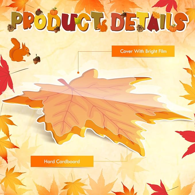 Qilery Fall in Love with Learning Bulletin Board Set Autumn Maple Leaves Pumpkin Cutouts Fall Theme Classroom Decorations for Thanksgiving School Home Chalkboard Wall Decor Supplies