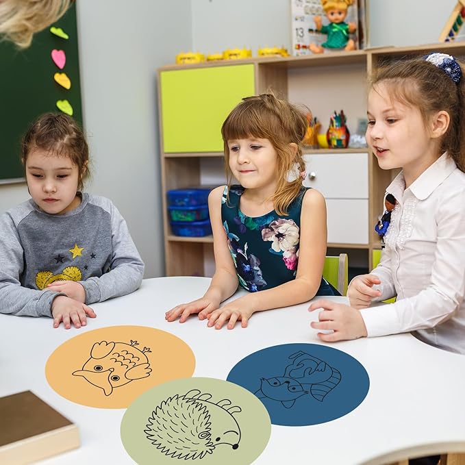 JarThenaAMCS 12PCS 11'' Boho Large Dry Erase Dots Circles Spots Decals Colorful Waterproof Removable Marker Stickers for School Classroom Wall Whiteboard Teachers Teaching Students Supplies