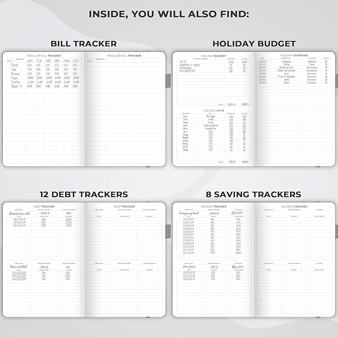 Clever Fox Budget Planner Pro - Financial Organizer + Cash Envelope Budget System. Monthly Finance Journal, Expense Tracker & Personal Account Book. Undated - Start Anytime. (7''x10'') – Gray