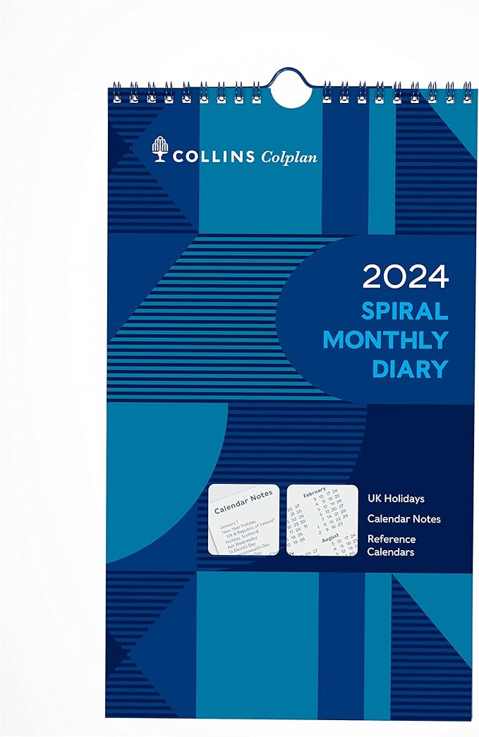 Collins Colplan 2024 Diary Monthly Spiral Planner - Business Planner and Organiser - January to December 2024 Diary - Monthly - - 64-24