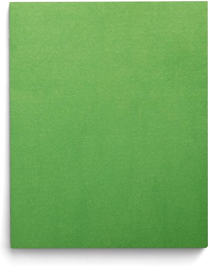 Staples School Grade 2‑Pocket Folders with Fasteners, Green, Letter‑Size Durable Classroom & Office File Folders, 25/Box