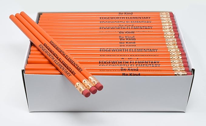 Pencil Guy Promotional Personalized Imprinted Round Pencils.-1000 per box