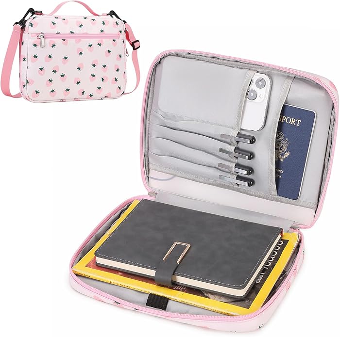Bible Cover Case for Women Large Bible Cover for Girls Bible Study Supplies Accessories with Handle and Shoulder Strap | Durable