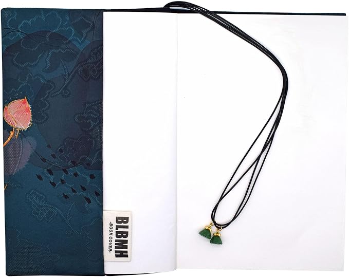 BLBMH 5x8 Book Cover | Handmade Non-Stretch Fabric Sleeve with Bookmark | for Paperback Bible Journal | Privacy Reading Gift for Women - Lotus