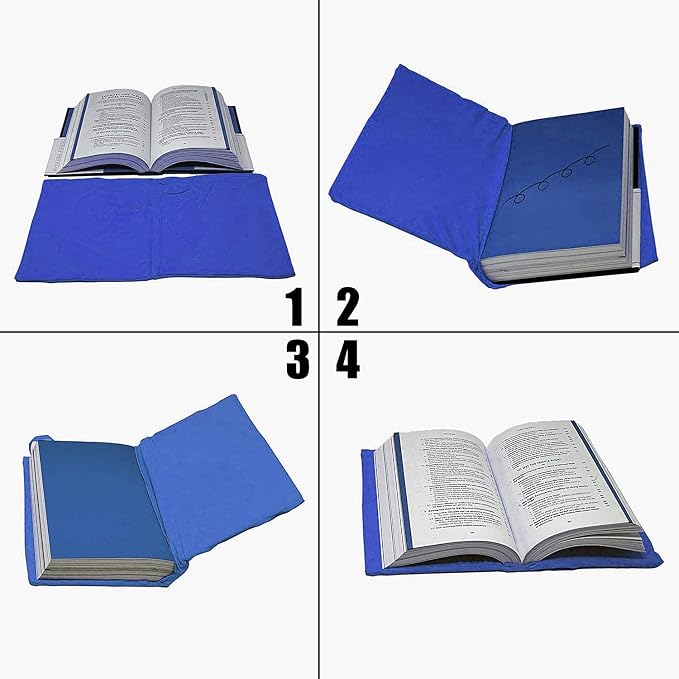 Dark Blue Stretchable Jumbo Book Covers, Washable Reusable Book Protector fits Hardcover Textbooks up to 9" x 12" Office Supply with Free Sticker Labels (1 Pack, Dark Blue)