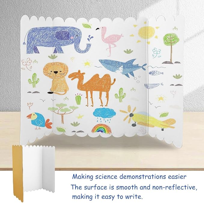 4 Pack Science Fair Boards Foldable Corrugated Cardboard Trifold 24 x 16 Inches Project Boards Poster Boards for Science Fairs, Business Presentations, Event Displays