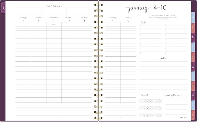 AT-A-GLANCE 2027 Planner, Weekly & Monthly, 13-Month Jan-Jan, 8.5" x 11", Harmony, Mulberry (1099-905-18-27)